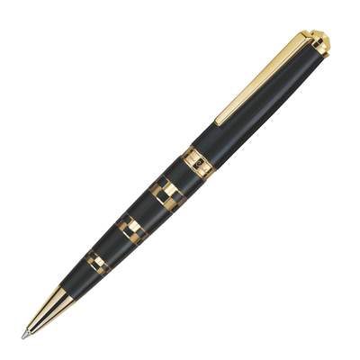 Шариковая ручка Pierre Cardin GAMME. Корпус - латунь и лак, отделка - сталь и позолота.Цвет - черный