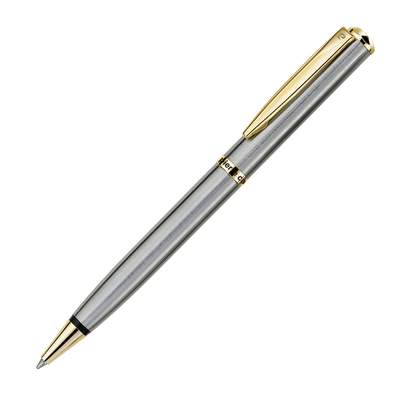 Шариковая ручка Pierre Cardin GAMME. Корпус - латунь, отделка - стал.покр., сталь и позолота.