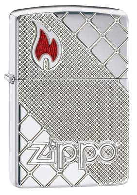 Зажигалка ZIPPO Armor™ с покрытием High Polish Chrome, латунь/сталь, серебристая, 36x12x56 мм