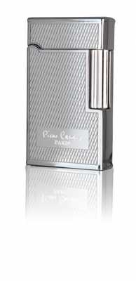 Зажигалка Pierre Cardin газовая кремневая, сплав цинка, хром с гравировкой, 3,0х1,0х5,2 см