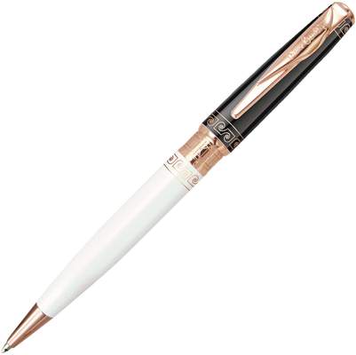 Шариковая ручка Pierre Cardin SECRET, цвет - белый и черный с орнаментом. Упаковка L.