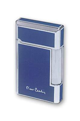 Зажигалка \'Pierre Cardin\' газовая кремниевая, сплав цинка, покрытие хромированное + синий лак