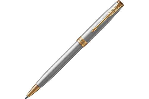 Шариковая ручка Parker Sonnet , Stainless Steel GT, стержень: M, цвет чернил: black , в подарочной упаковке