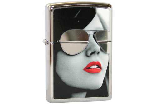 Zippo Gold Design High Polish Chrome