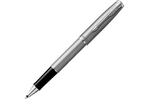 Ручка роллер Parker Sonnet T546 Stainless Steel CT, стержень: F, цвет чернил: black, в подарочной упаковке