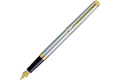 Перьевая ручка Waterman Hemisphere Essential Stainless Steel CT. Перо - позолота 23К