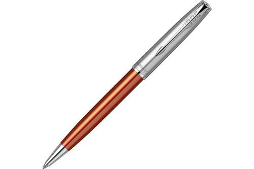 Шариковая ручка Parker Sonnet Essentials Orange SB Steel, цвет чернил black, перо: M, в подарочной упаковке.