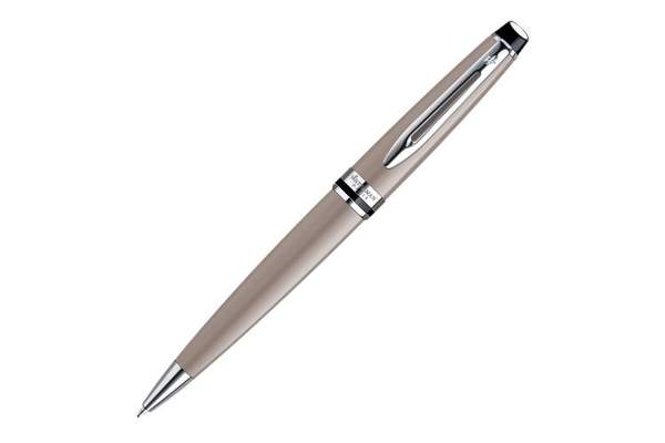 Шариковая ручка Waterman Expert Taupe CT. Корпус - лак, детали дизайна: палладиевое покрытие