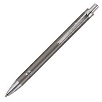 Шариковая ручка Hauser Munich, серая, алюминий