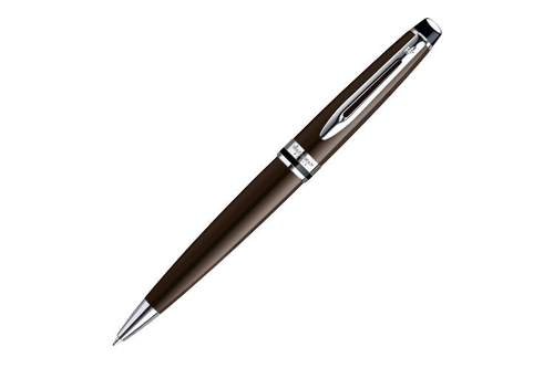 Шариковая ручка Waterman Expert Deep Brown CT. Корпус - лак, детали дизайна: палладиевое покрытие