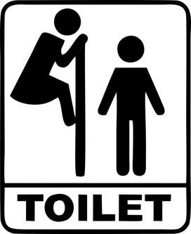 Табличка на туалет подглядывающая девочка