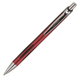 Шариковая ручка Hauser Galaxy, красная, алюминий