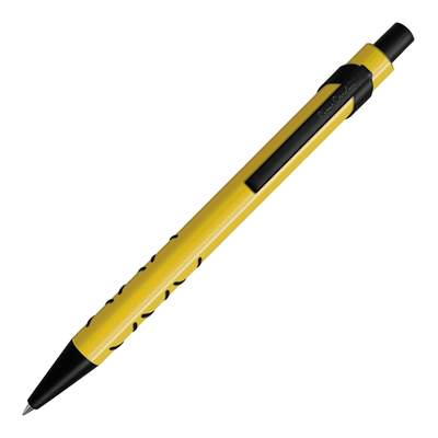 Шариковая ручка Pierre Cardin ACTUEL. Корпус - алюминий, отделка - металл и силикон. Цвет - желтый.
