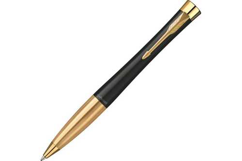 Шариковая ручка Parker Urban (матовый черный лак) Muted Black Gold Finish Trim M Blue