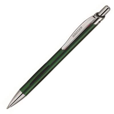 Шариковая ручка Hauser Galaxy, зеленая, алюминий