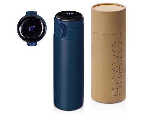 Вакуумная термокружка с индикатором и медной изоляцией Bravo, тубус, 400 мл (id: 7103) 