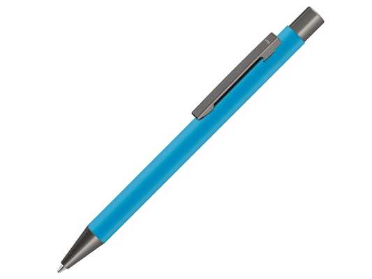 Ручка металлическая шариковая Straight Gum soft-touch с зеркальной гравировкой (id: 4970) 