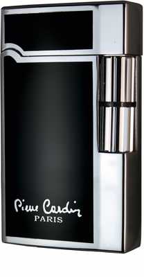Зажигалка \'Pierre Cardin\' газовая кремниевая, сплав цинка, покрытие хром + черн.лак, 2,9х0,9х5,1см