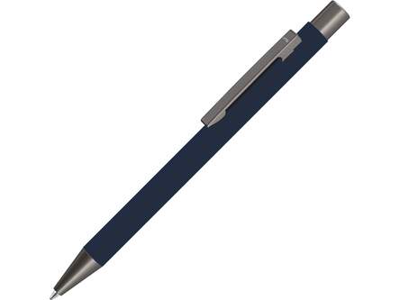 Ручка металлическая шариковая Straight Gum soft-touch с зеркальной гравировкой