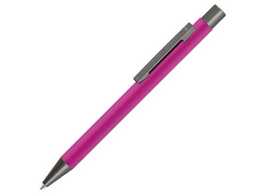 Ручка металлическая шариковая Straight Gum soft-touch с зеркальной гравировкой (id: 4972) 