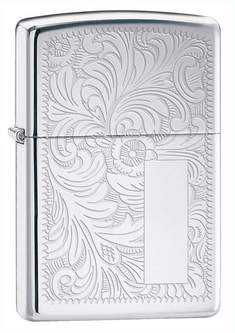 Zippo Venetian® High Polish Chrome, латунь/сталь, серебистая, 36x12x56 мм