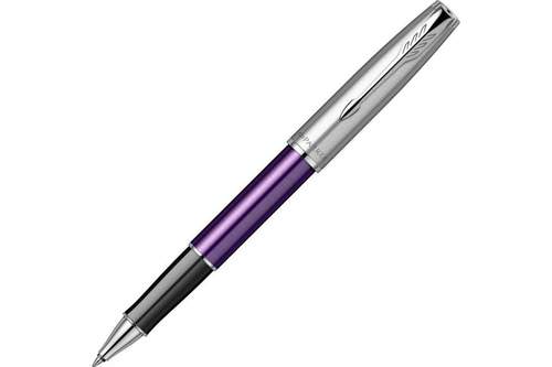 Ручка-роллер Parker Sonnet Essentials Violet SB Steel, цвет чернил black, перо: F,  в подарочной упаковке.