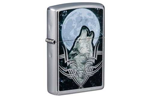 Zippo Howling Wolf Street Chrome