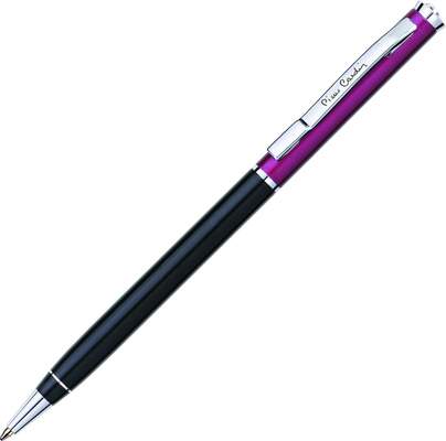 Шариковая ручка Pierre Cardin GAMME, цвет - черный/колпачок вишневый. Упаковка E-1