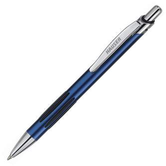 Шариковая ручка Hauser Galaxy, синяя, алюминий