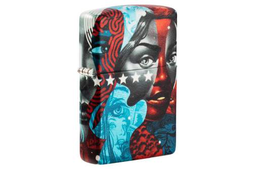 Зажигалка Zippo Tristan Eaton с покрытием White Matte, латунь/сталь, разноцветная, 38x13x57 мм