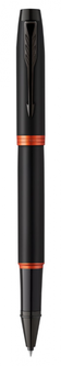 Ручка-роллер Parker IM Vibrant Rings Flame Orange, стержень:Fblk, в подарочной упаковке.