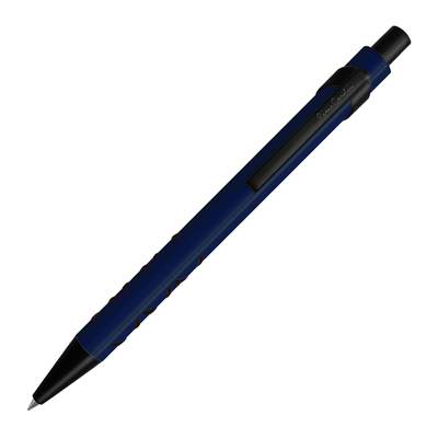 Шариковая ручка Pierre Cardin ACTUEL. Корпус - алюминий, отделка - металл и силикон. Цвет - синий.
