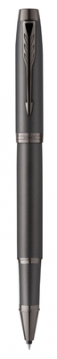 Ручка роллер Parker IM Monochrome Black, стержень:F, цвет чернил: black, в подарочной упаковке.