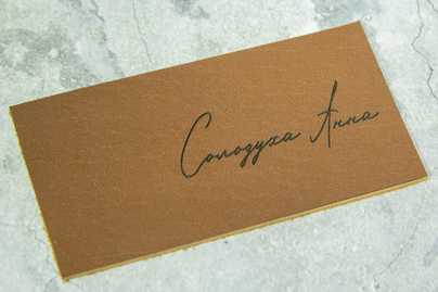  Шильдики из кожи - примеры наших работ