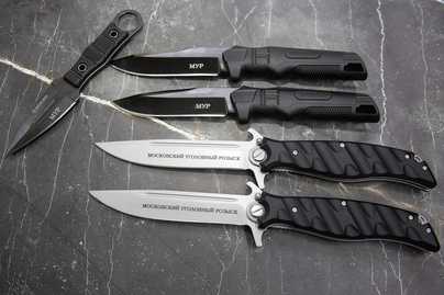  Гравировка на ножах - примеры наших работ