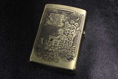 Глубокая двухсторонняя гравировка на зажигалке Zippo Armor фото №2 Гравировка на зажигалках - примеры наших работ