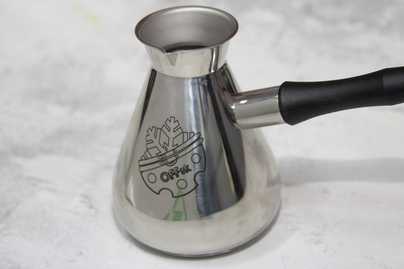 Логотип на турке Гравировка на металле - примеры наших работ